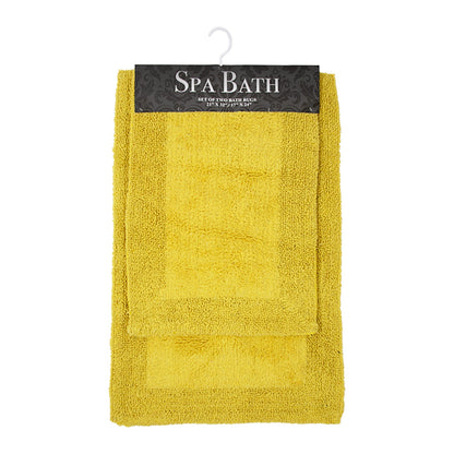 Arkwright Home Spa Bath Border 2pc Set - Yellow (SPABATH-SGL-YE)