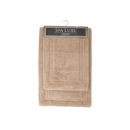 Arkwright Home Spa Lux Solid 2pc Bath Rug Set Semolina (PNP-SPALX-SLD-SM)