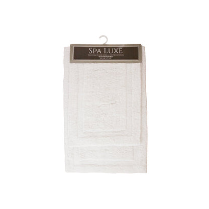 Arkwright Home Spa Lux Solid 2pc Bath Rug Set White (PNP-SPALX-SLD-WH)