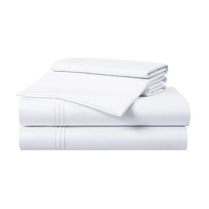 Aston & Arden Sateen Sheet Set Queen White (P-SS-T600-QN-WH)