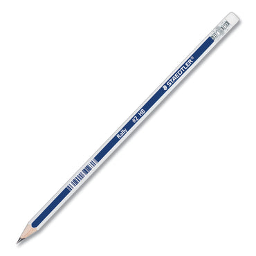Staedtler Woodcase Pencil, HB #2, Black Lead, Blue/White Barrel, 12/Pack (STD13218HBC12)