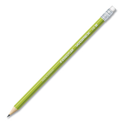 Staedtler Wopex Extruded Pencil, HB  (#2), Black Lead, Green Barrel, 10/Pack (STD182C10A6)