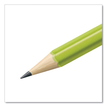Staedtler Wopex Extruded Pencil, HB  (#2), Black Lead, Green Barrel, 10/Pack (STD182C10A6)