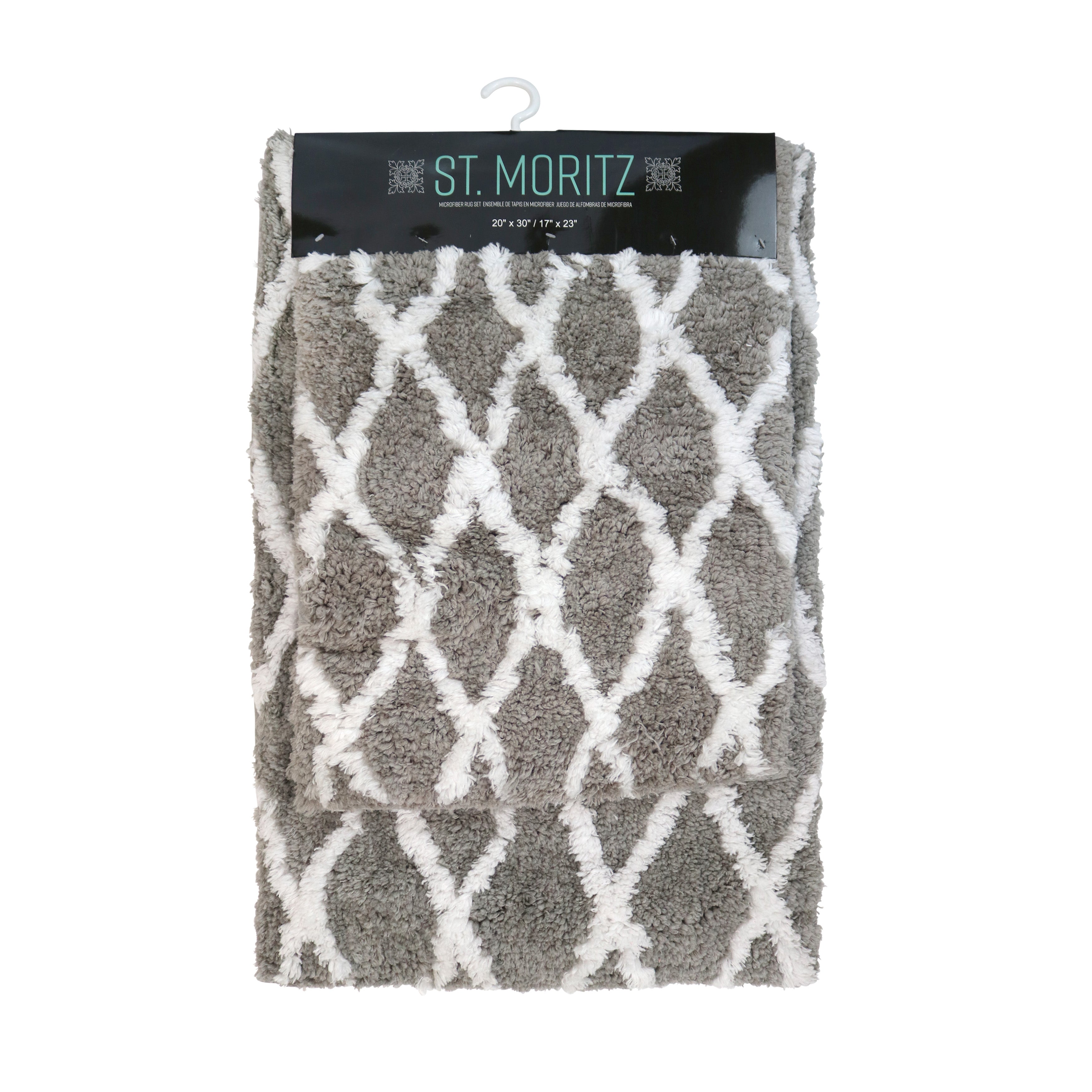 Arkwright Home St Mortiz 2pc Rug Set Color Ground Grey (PNP-STM-CG-GRE ...