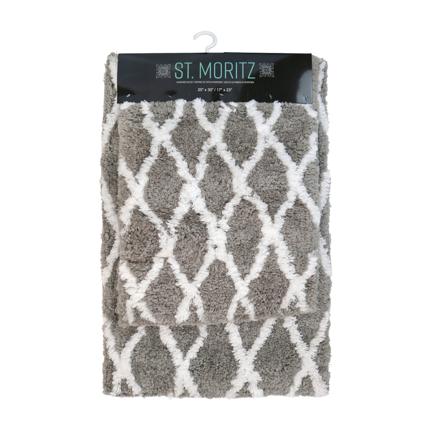 Arkwright Home St Mortiz 2pc Rug Set Color Ground Grey (PNP-STM-CG-GREY)
