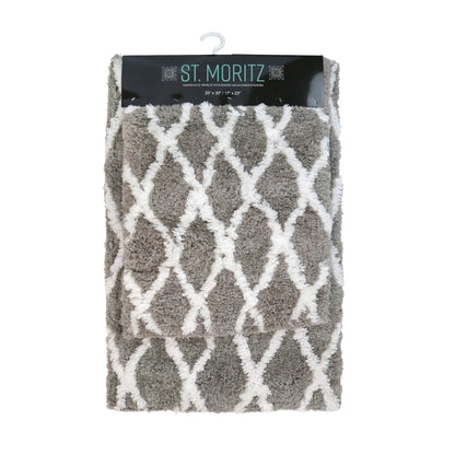 Arkwright Home St Mortiz 2pc Rug Set Color Ground Grey (PNP-STM-CG-GREY)
