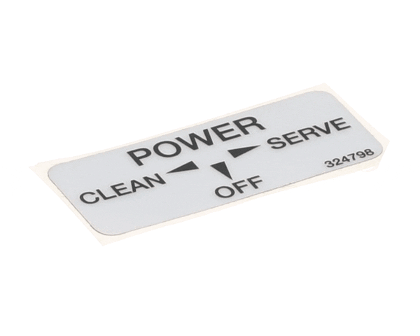 Stoelting 324798 Decal; Clean/Off/Serve (STOE324798)