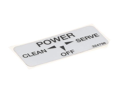 Stoelting 324798 Decal; Clean/Off/Serve (STOE324798)