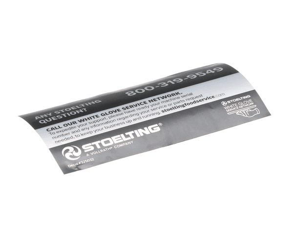 Stoelting 325032 White Glove Service Decal (STOE325032)