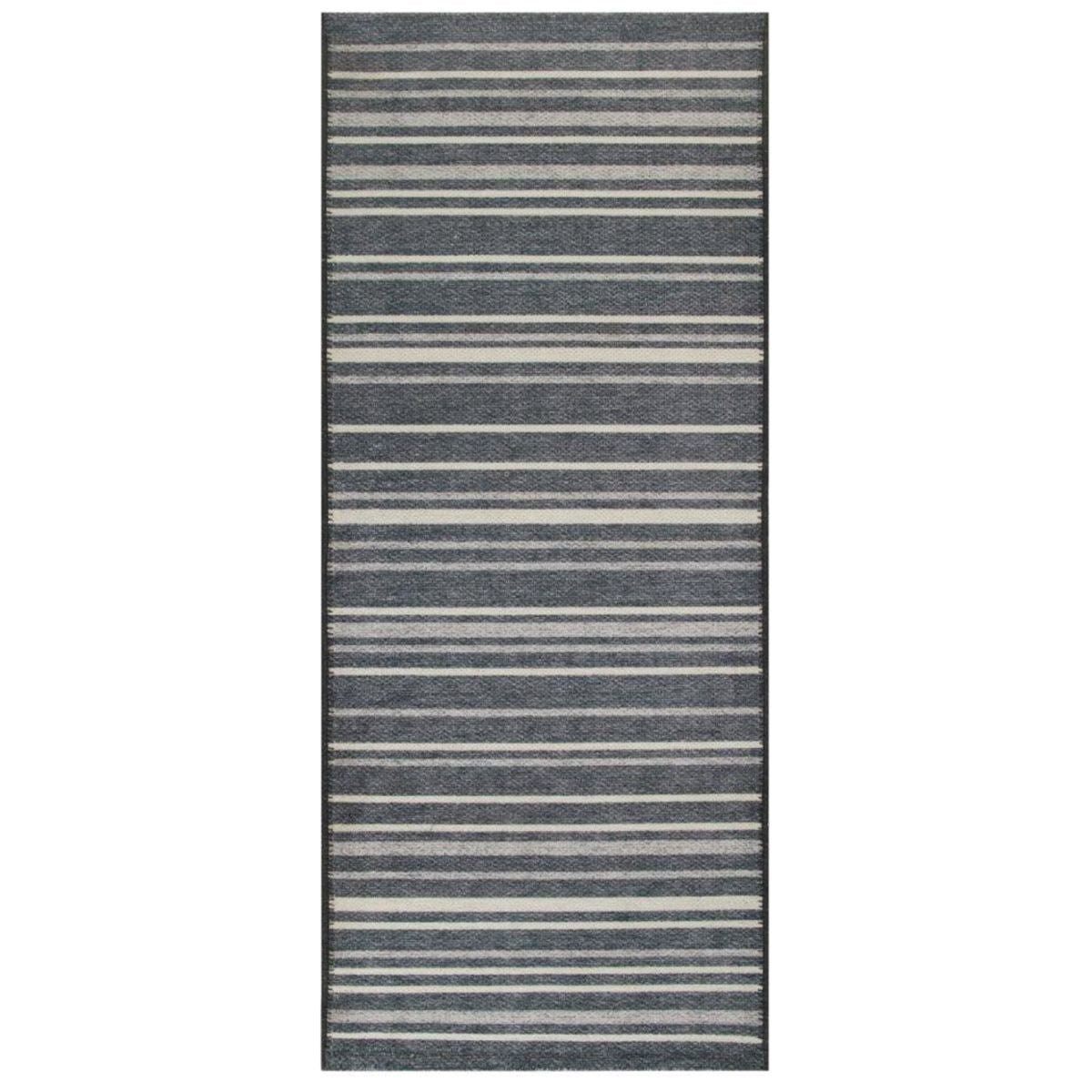 Arkwright Home® Evermore Gel Backed Rug, 60x84, Grey Striped (STR-6084-GY)