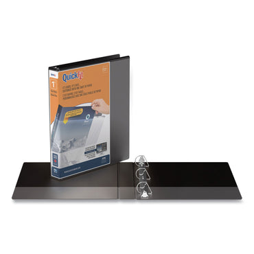 Stride QuickFit D-Ring View Binder, 3 Rings, 1" Capacity, 11 x 8.5, Black (STW87011)