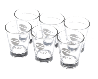 Synesso 1.7781 Synesso Shot Glass,White Logo, 3 Oz-6 Pk (SYO1-7781)