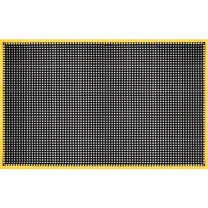 Global Industrial Drainage Mat, 3'W x 5'L, 7/8" Thick, Black/Yellow Border (WB670825)