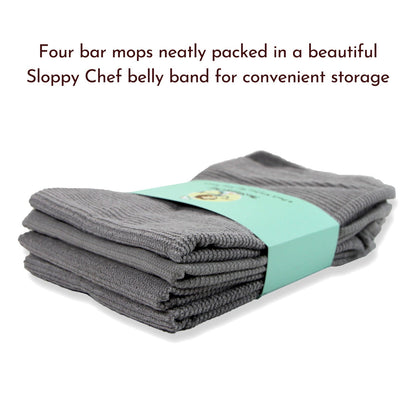 Arkwright Home® Sloppy Chef Utility Kitchen Towel Assortment 16x19, 4 Pack, Case of 48 Packs (BARMOP-4PK-CS)