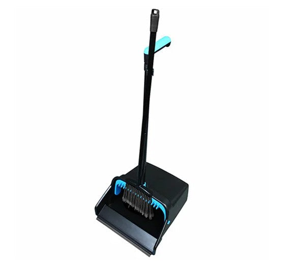 Impact® Large Capacity Wet/Dry Lobby Dustpan, Broom & Clip Combo, Black/Blue, 1/Case (IMPT0018-00)