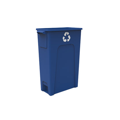 Impact® Thin Bin® 23 Gallon Recycling Container, 4/Case, Blue w/ Recycle Symbol (IMPT0039-01R)