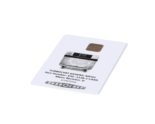 TurboChef Enc-1139-1 Card Menu, Encore, Gen Mkt (TBCENC-1139-1CARD)
