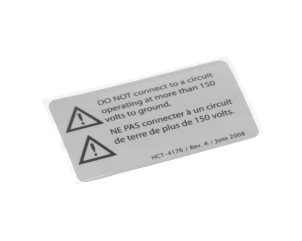 TurboChef Hct-4176 Label, Hhc 2020, Do Not Connect To Circu (TBCHCT-4176)