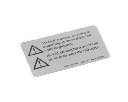 TurboChef Hct-4176 Label, Hhc 2020, Do Not Connect To Circu (TBCHCT-4176)