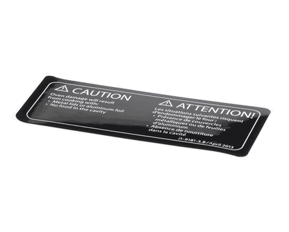 TurboChef I1-9181-3 Label, Caution, Empty Cavity, (TBCI1-9181-3)
