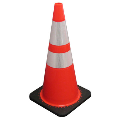 Safety Zone® Heavy Duty Cone w/ 4" & 6" Reflective Collars, 28", Orange (SZNTC28DW-REF46)