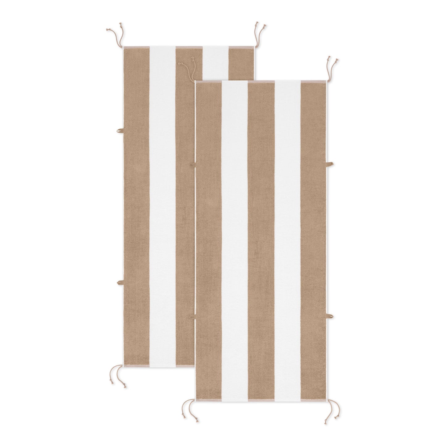 Arkwright Home Tie & Dry Beach Towel (2 Pack), 30x70 in, White Pepper (P-TD-3070-BG)
