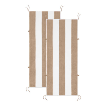 Arkwright Home Tie & Dry Beach Towel (2 Pack), 30x70 in, White Pepper (P-TD-3070-BG)