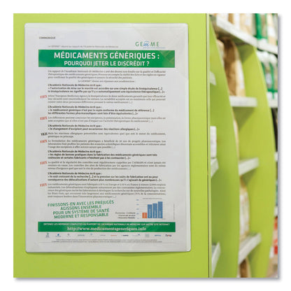 Tarifold Easy Load Magnetic Pocket with Corner Closure, 14 x 11, Clear Frame, 5/Pack (TFIP194694)