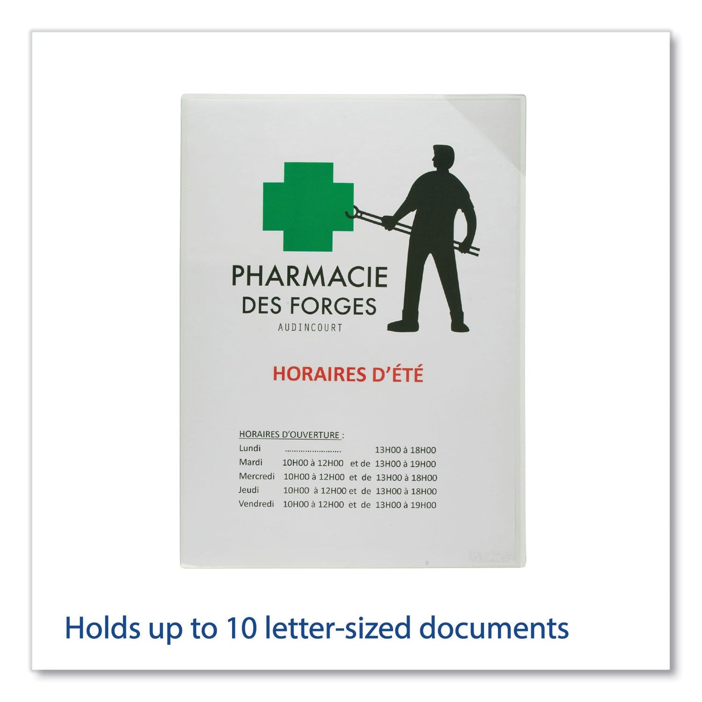Tarifold Easy Load Magnetic Pocket with Corner Closure, 14 x 11, Clear Frame, 5/Pack (TFIP194694)