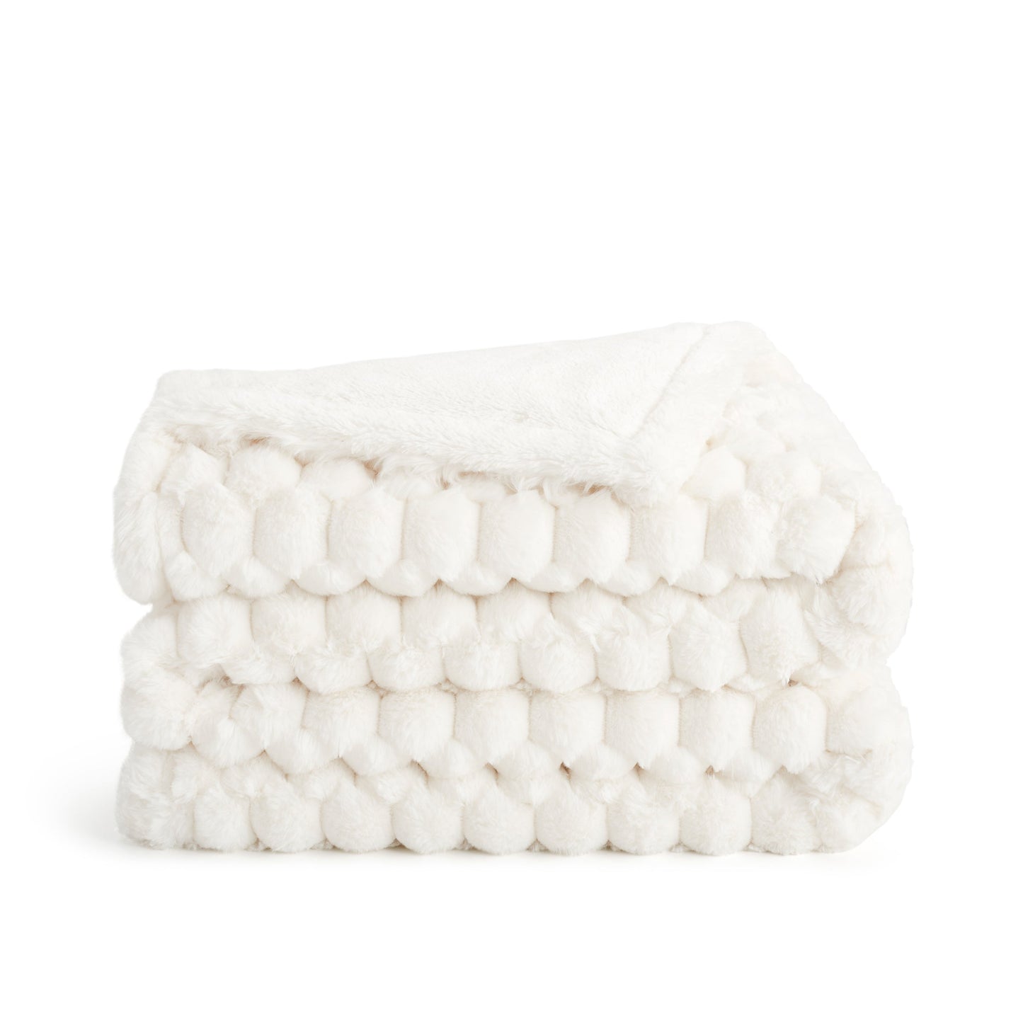 Aston & Arden Cottontail Poly Faux Fur Throw 50x70 Ivory (P-TH-FF-5070-IV)