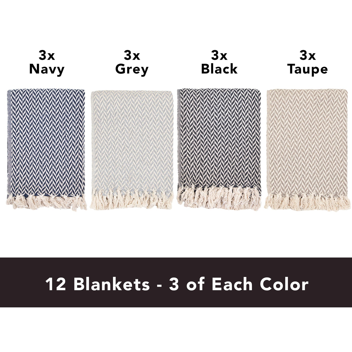Arkwright Home® Common Ground Throw 50x70 Chevron Pattern, 12/Case (THROW-CHEV-50X70-CS)