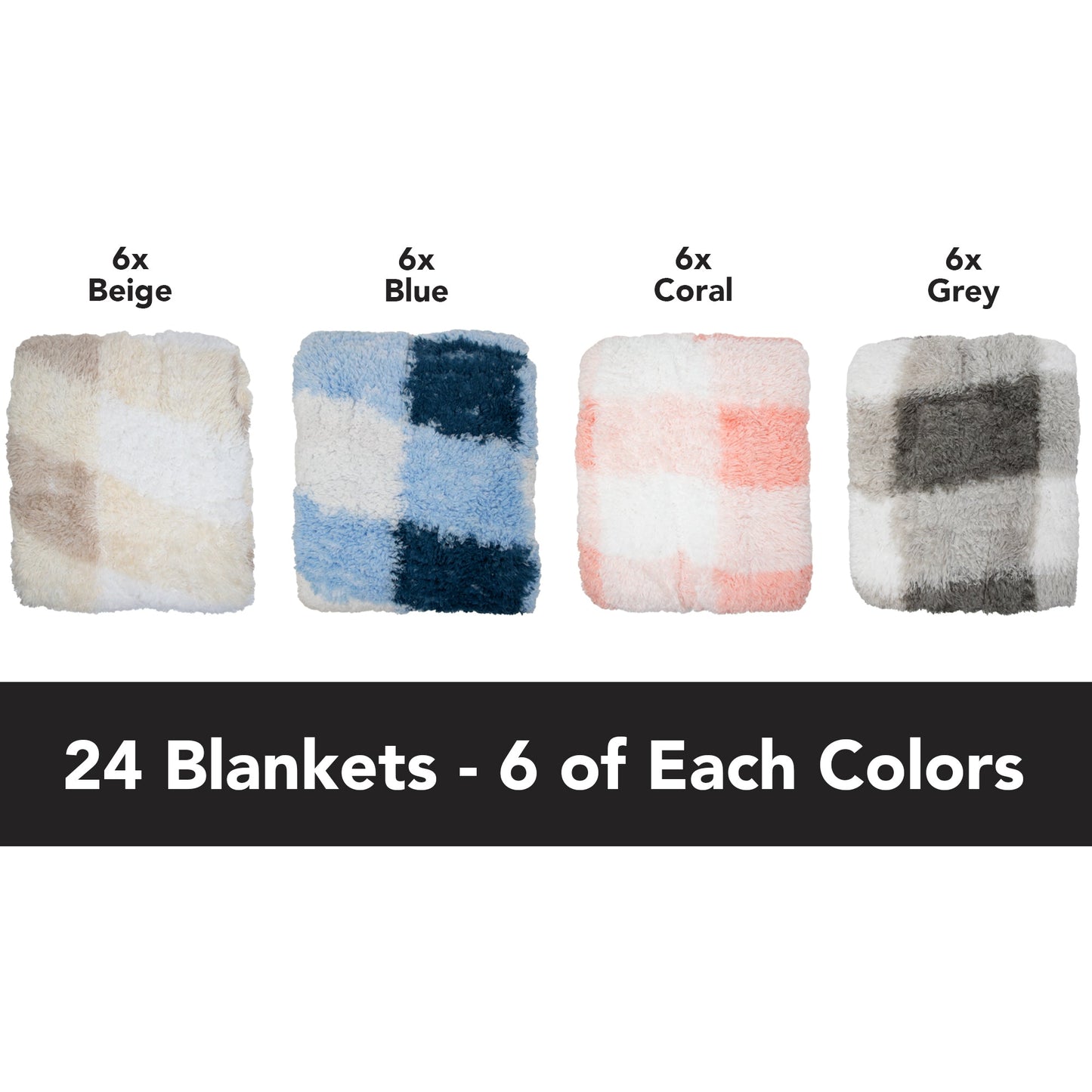 Arkwright Home® Picnic Check Throw Blanket 50x60 Assorted, 24/Case (THROW-CHECK-50X60-CS)