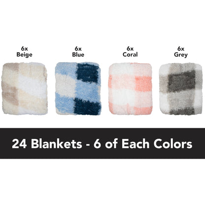 Arkwright Home® Picnic Check Throw Blanket 50x60 Assorted, 24/Case (THROW-CHECK-50X60-CS)