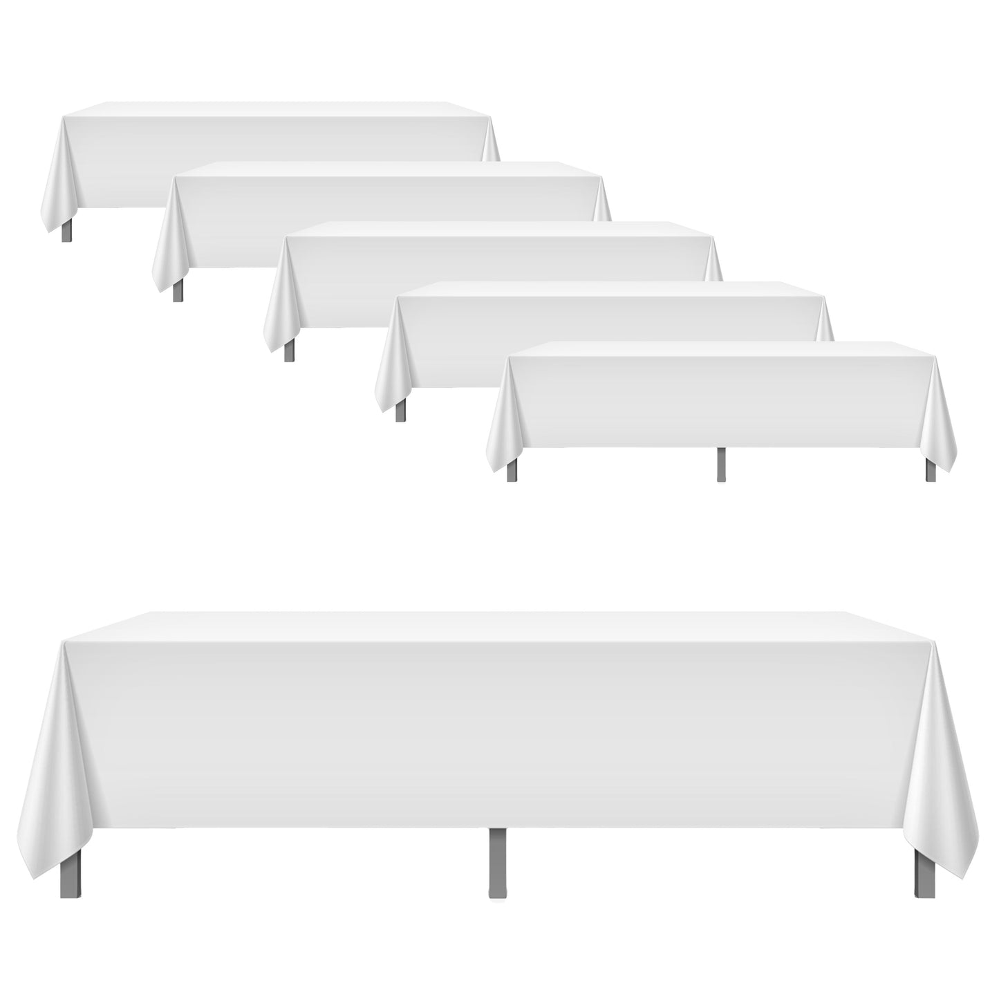 Hospeco® Mariposa Tablecloth 52x114 White, 24/Case (HOSTL-52X114-WHITE-CS)