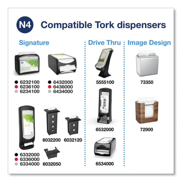 Tork Xpressnap Interfold Dispenser Napkins, 2-Ply, 6.5 x 8.5, White, 500/Pack, 12 Packs/Carton (TRK100990)