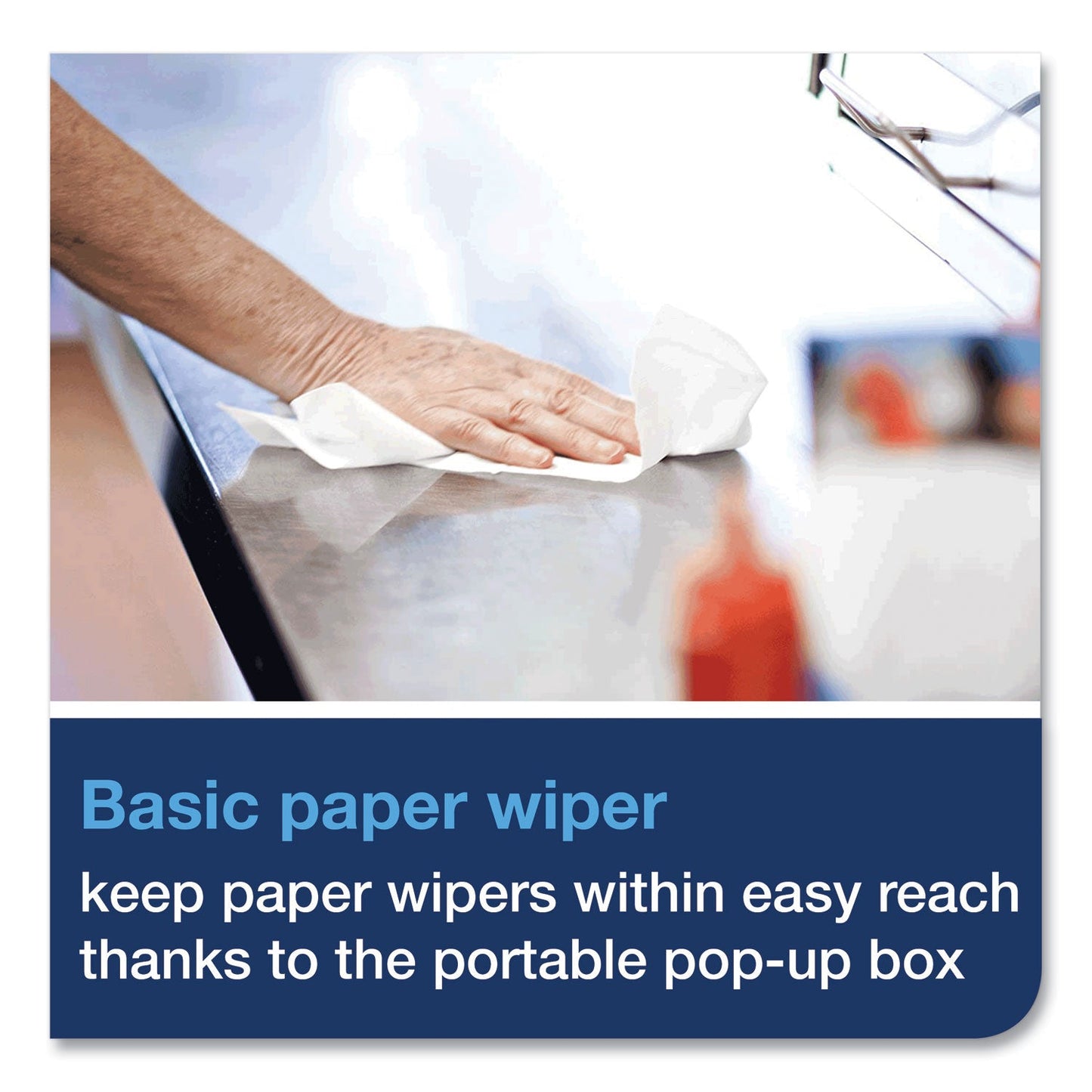 Tork Basic Paper Wiper, 1-Ply, 9 x 10.5, White, 250/Box, 24 Boxes/Carton (TRK192126)