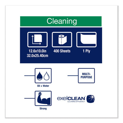 Tork Heavy-Duty Cleaning Cloth, 12.6 x 10, White, 400/Carton (TRK530137)