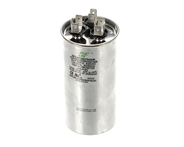 Trane Sfcap30D75440R Capacitor; 30+7.5Mfd 440V Round Run Capa (TRNSFCAP30D75440R)