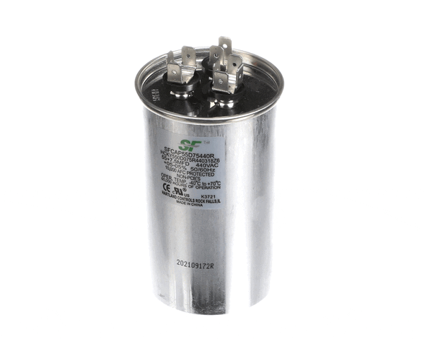 Trane Sfcap55D75440R Capacitor; 55+7.5Mfd 370/440V Round Run (TRNSFCAP55D75440R)