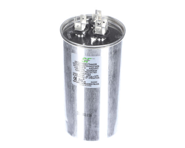 Trane Sfcap60D75440R Capacitor; 60+7.5Mfd 370/440V Round Run (TRNSFCAP60D75440R)