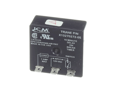Trane Tmr00060 Timer, Low Pressure, 1A, 10 Min. (TRNTMR00060)