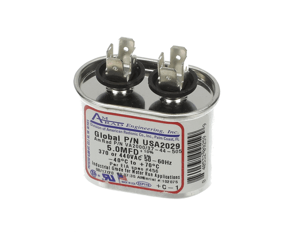 Trane Usa2029 Capacitor; 5Mfd 370/440V Oval Usa Made (TRNUSA2029)