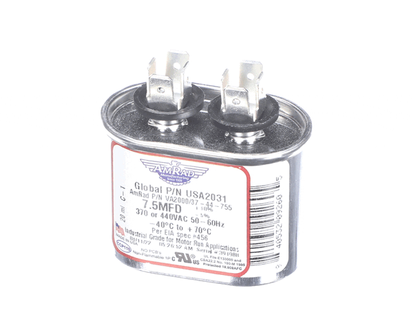 Trane Usa2031 Capacitor; 7.5Mfd 370/440V Oval Usa Made (TRNUSA2031)