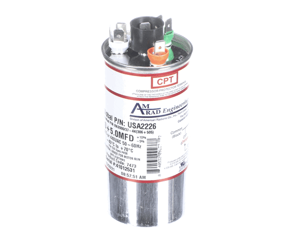 Trane Usa2226 Capacitor; 30/5Mfd 370/440V Rnd Usa Made (TRNUSA2226)