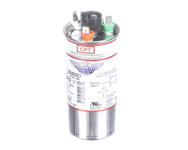 Trane Usa2227 Capacitor; 35/5Mfd 370/440V Rnd Usa Made (TRNUSA2227)