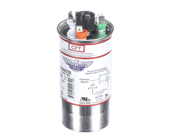 Trane Usa2235 Capacitor; 40/5Mfd 370/440V Rnd Usa Made (TRNUSA2235)