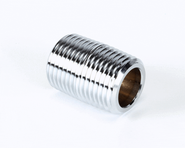 T&S Brass 002534-25 1/2 Npt Close Nipple (Chrome Plated) (TS002534-25)