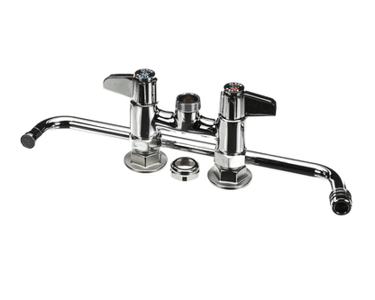 T&S Brass 5F-4Dlx14 Faucet, Deck Mount, 4 Centers, 14 Swing (TS5F-4DLX14)