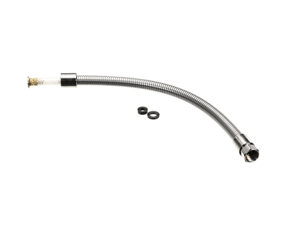 T&S Brass B-0024-H2A Flexible Stainless Steel Hose, Less Hand (TSB-0024-H2A)