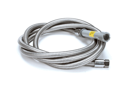 T&S Brass B-0120-H 120 Flex Stainless Steel Hose & Gray Han (TSB-0120-H)